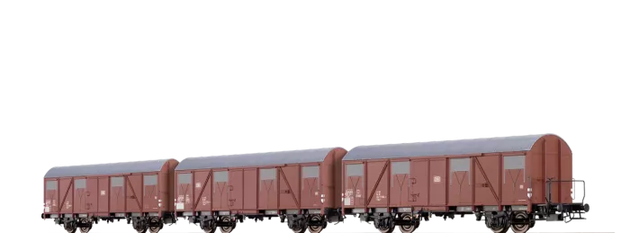 67805 - Gedeckter Güterwagen Gbs 245 DB, 3er-Set