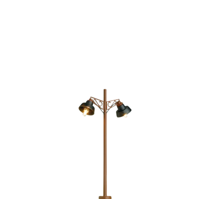 84147 - Holzmastleuchte, 2-fach, Stecksockel mit LED
